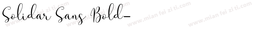 Solidar Sans Bold字体转换